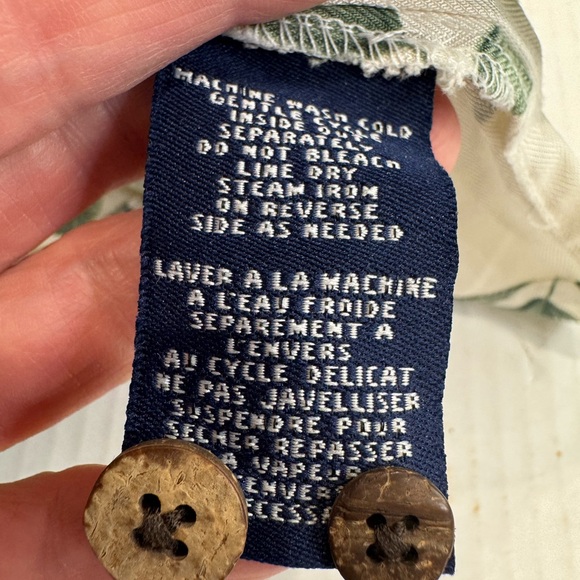 Tommy Bahama Mens Hawaiian Shirt Cream Yellow Green Floral SS 100% Silk Size XL - Picture 4 of 8